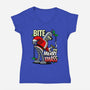 Bite my Merry XmASS-womens v-neck tee-Boggs Nicolas