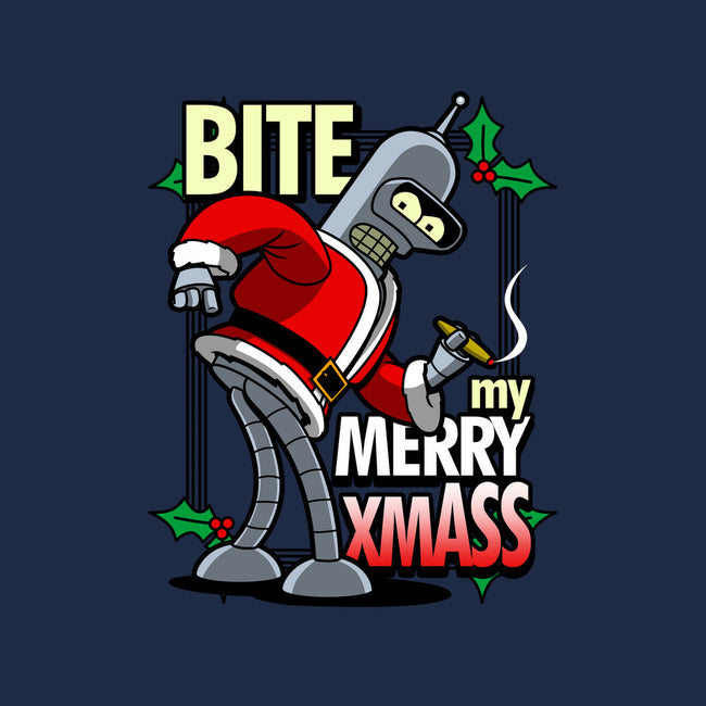 Bite my Merry XmASS-none non-removable cover w insert throw pillow-Boggs Nicolas