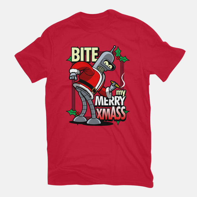Bite my Merry XmASS-womens basic tee-Boggs Nicolas