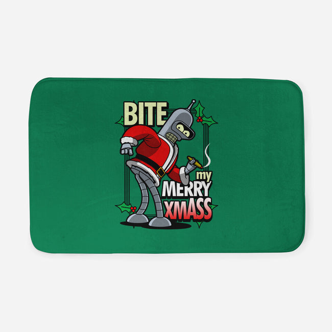 Bite my Merry XmASS-none memory foam bath mat-Boggs Nicolas