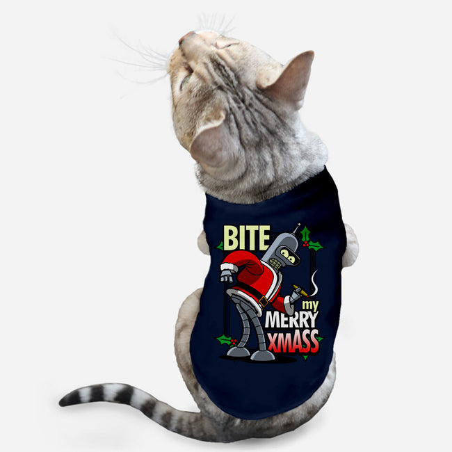 Bite my Merry XmASS-cat basic pet tank-Boggs Nicolas