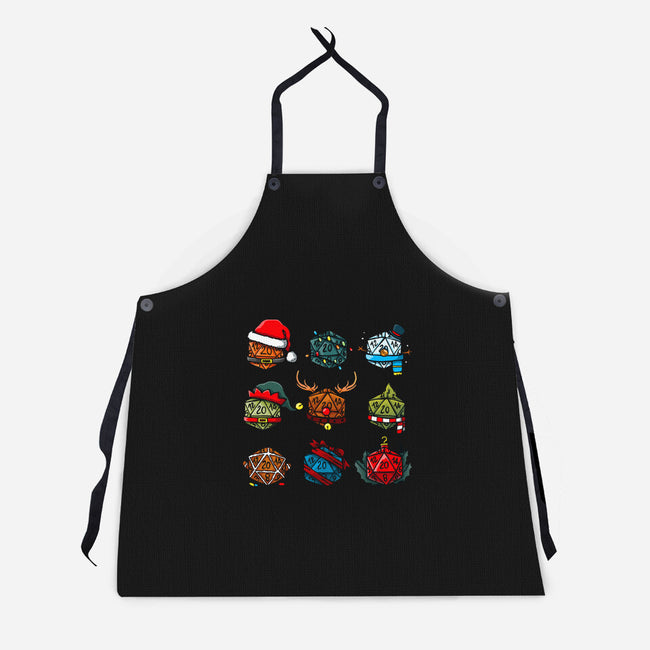 Christmas Dice-unisex kitchen apron-Vallina84