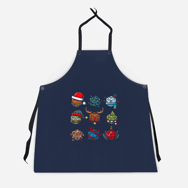 Christmas Dice-unisex kitchen apron-Vallina84