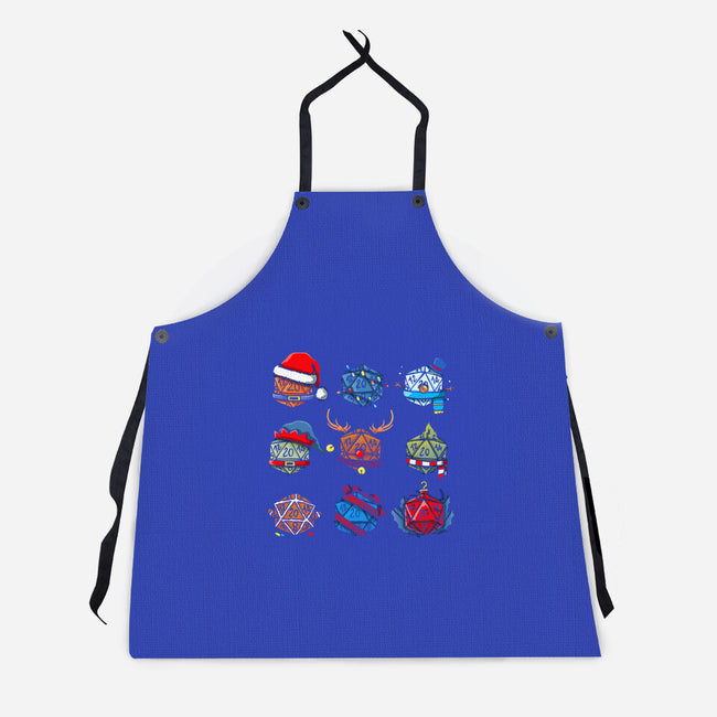 Christmas Dice-unisex kitchen apron-Vallina84