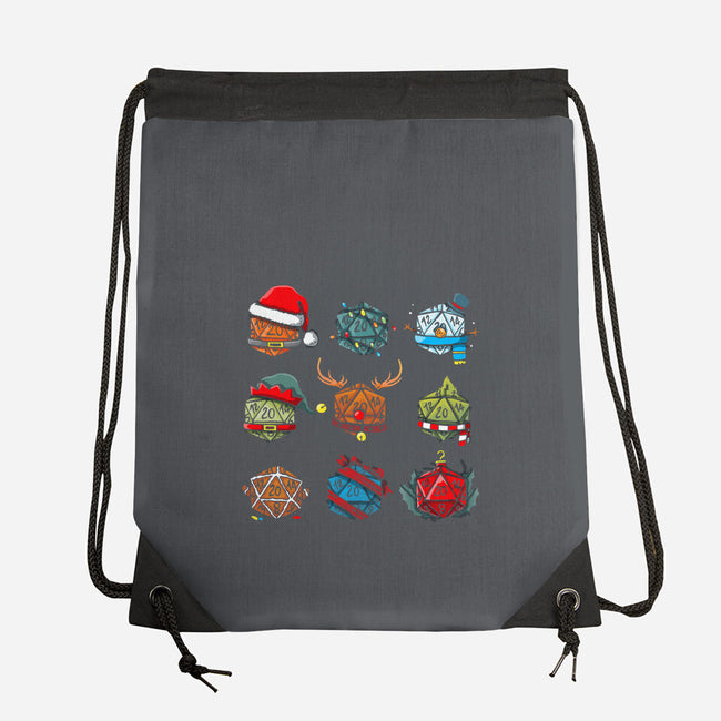 Christmas Dice-none drawstring bag-Vallina84