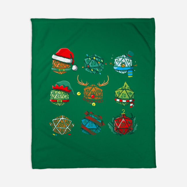 Christmas Dice-none fleece blanket-Vallina84