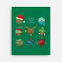 Christmas Dice-none stretched canvas-Vallina84