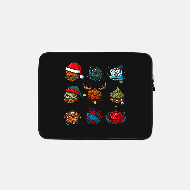 Christmas Dice-none zippered laptop sleeve-Vallina84