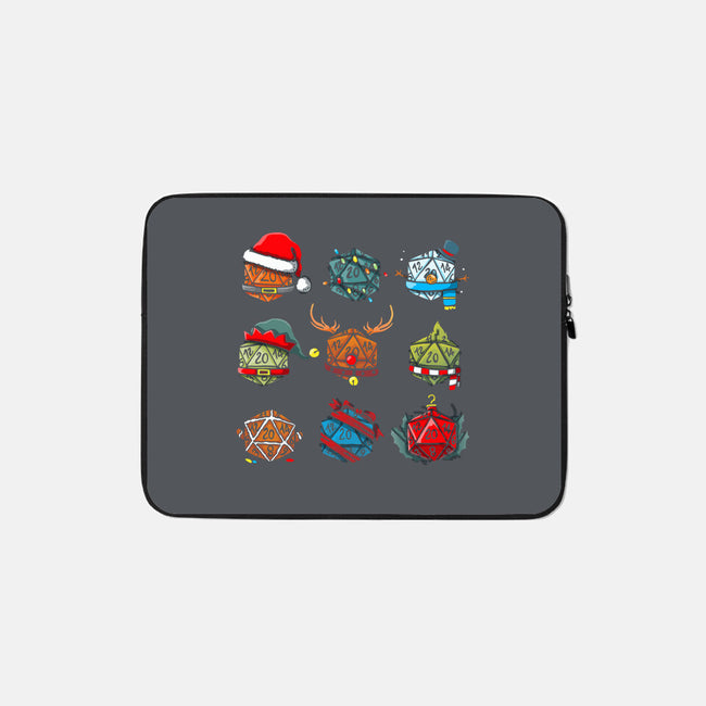 Christmas Dice-none zippered laptop sleeve-Vallina84