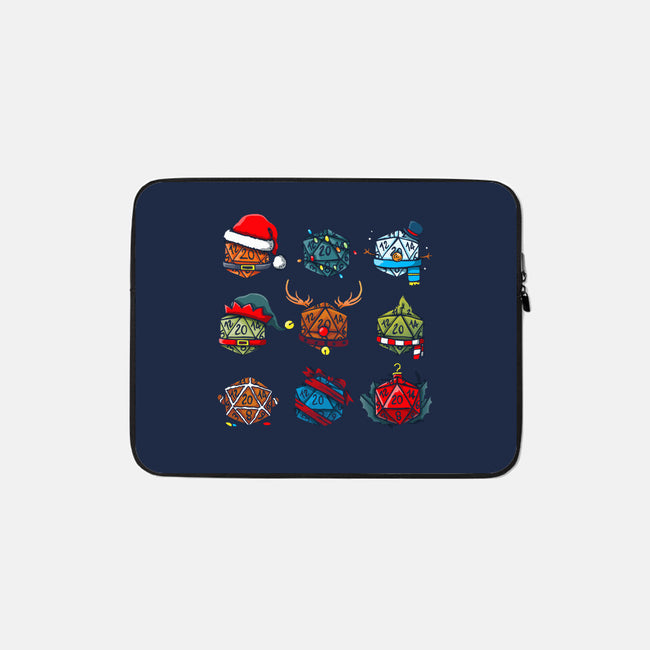 Christmas Dice-none zippered laptop sleeve-Vallina84