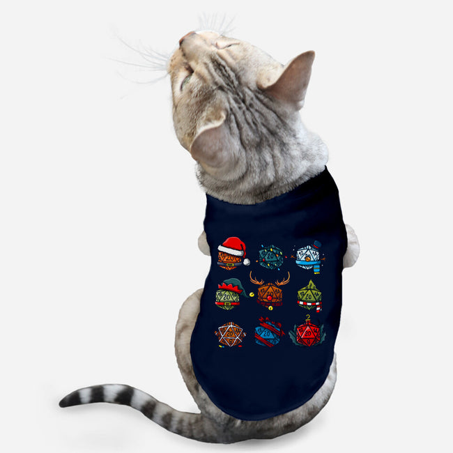 Christmas Dice-cat basic pet tank-Vallina84