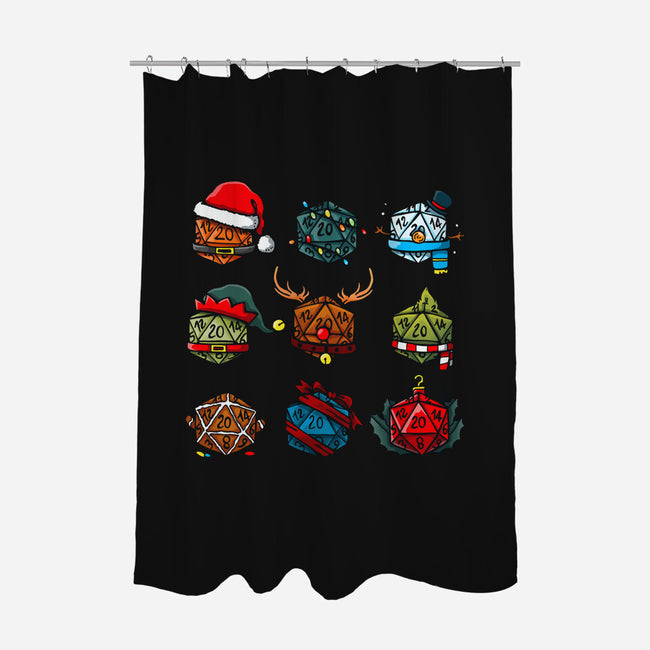 Christmas Dice-none polyester shower curtain-Vallina84