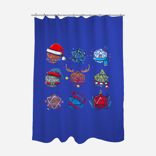 Christmas Dice-none polyester shower curtain-Vallina84