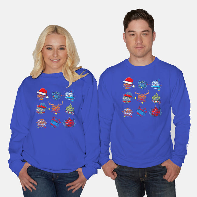 Christmas Dice-unisex crew neck sweatshirt-Vallina84