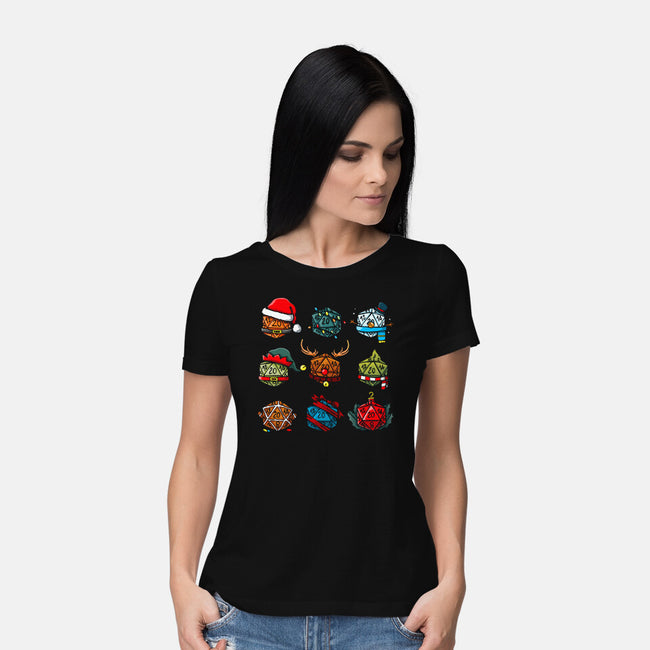 Christmas Dice-womens basic tee-Vallina84