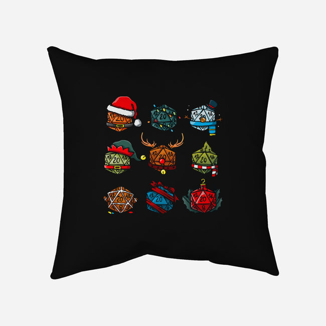 Christmas Dice-none non-removable cover w insert throw pillow-Vallina84