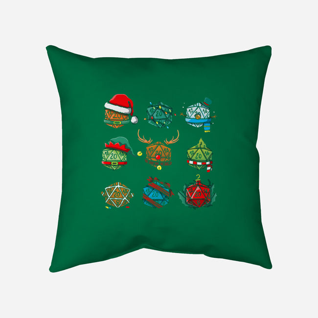 Christmas Dice-none removable cover w insert throw pillow-Vallina84