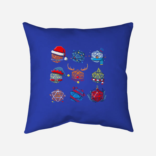 Christmas Dice-none removable cover w insert throw pillow-Vallina84