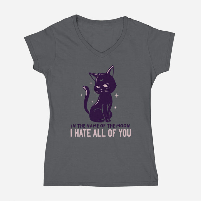 I Hate You-womens v-neck tee-koalastudio