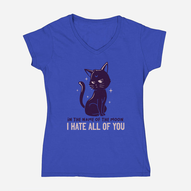 I Hate You-womens v-neck tee-koalastudio