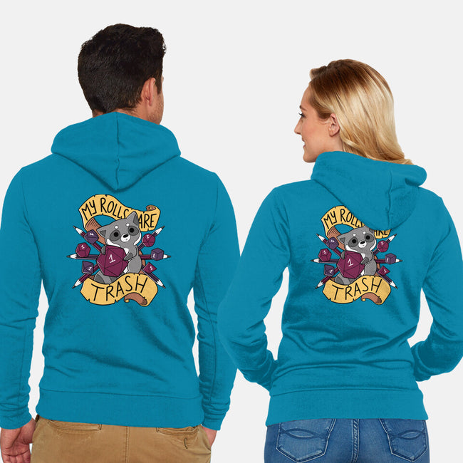RPG Raccoon-unisex zip-up sweatshirt-TaylorRoss1