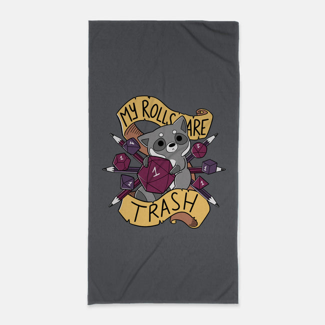 RPG Raccoon-none beach towel-TaylorRoss1