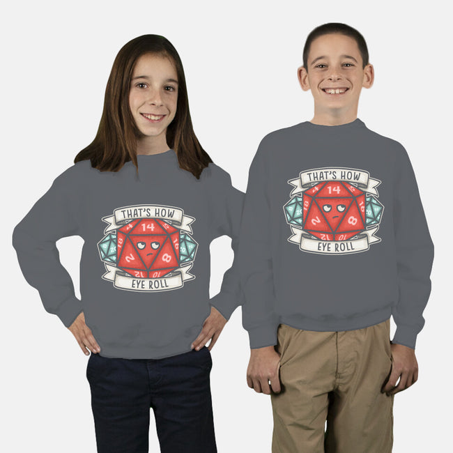 How Eye Roll-youth crew neck sweatshirt-CoD Designs