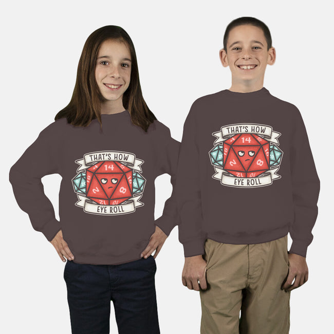 How Eye Roll-youth crew neck sweatshirt-CoD Designs
