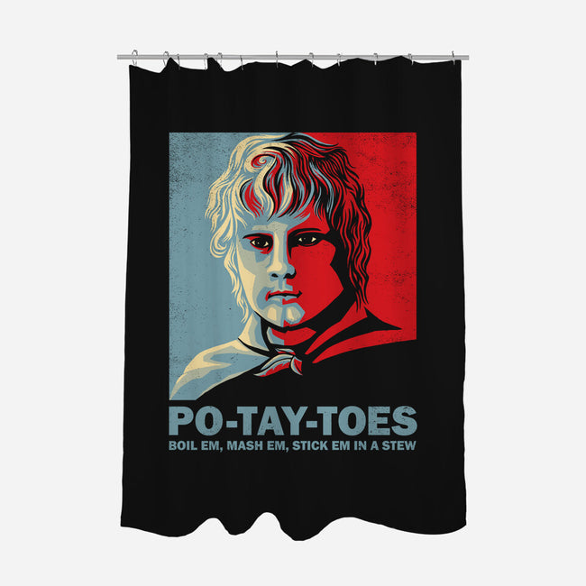 Po-Tay-Toes-none polyester shower curtain-kg07