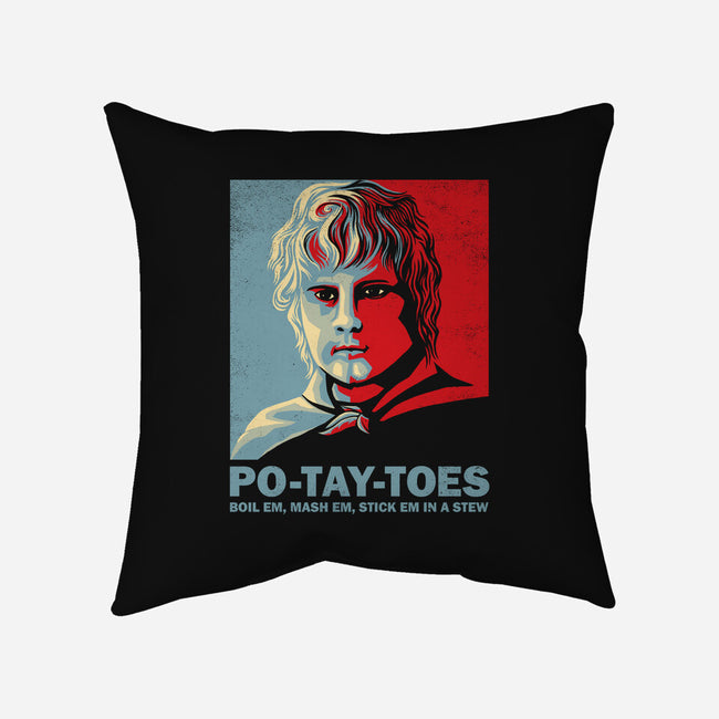 Po-Tay-Toes-none removable cover w insert throw pillow-kg07