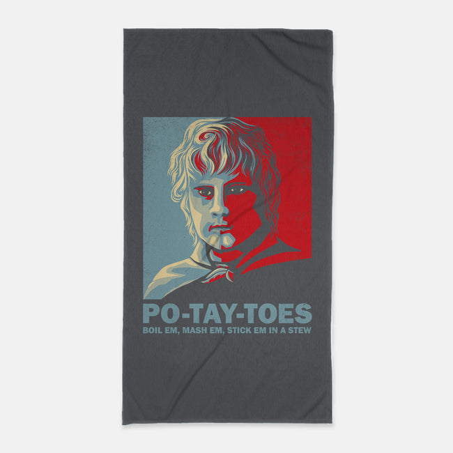 Po-Tay-Toes-none beach towel-kg07