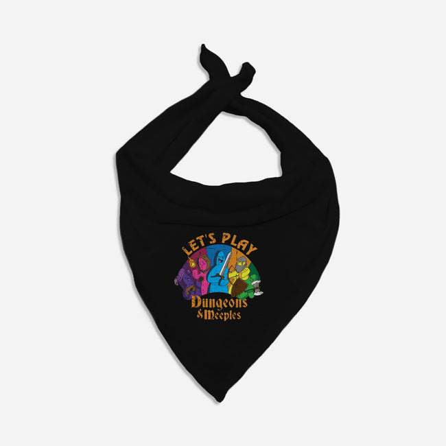Lets Play Dungeons and Meeples-dog bandana pet collar-T33s4U