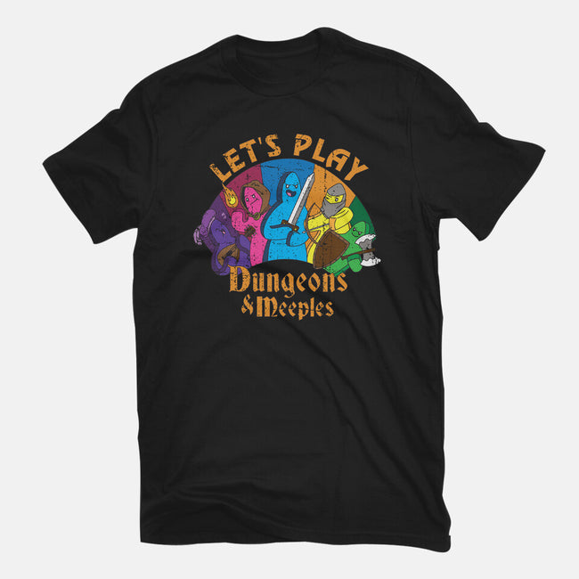 Lets Play Dungeons and Meeples-womens basic tee-T33s4U