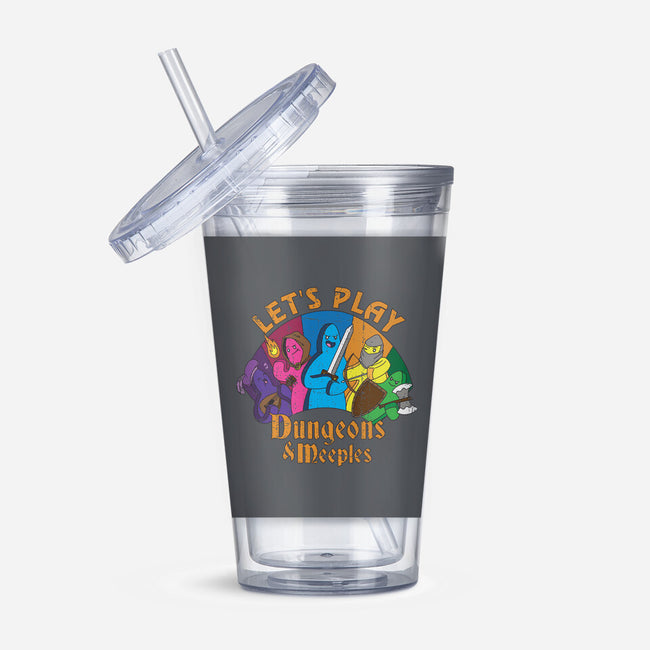 Lets Play Dungeons and Meeples-none acrylic tumbler drinkware-T33s4U