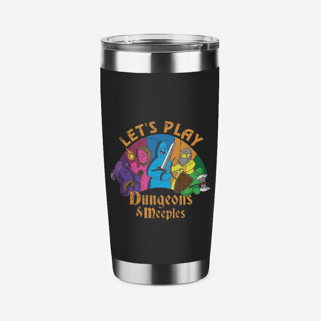 Lets Play Dungeons and Meeples-none stainless steel tumbler drinkware-T33s4U