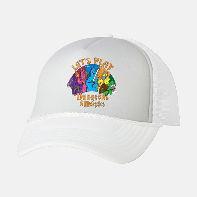 Lets Play Dungeons and Meeples-unisex trucker hat-T33s4U