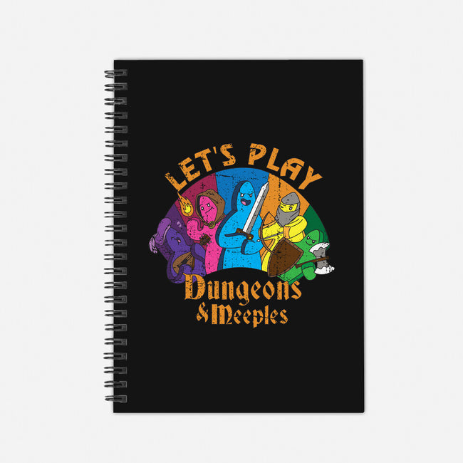 Lets Play Dungeons and Meeples-none dot grid notebook-T33s4U