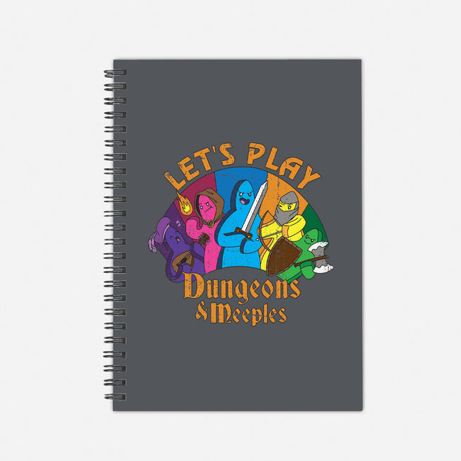 Lets Play Dungeons and Meeples-none dot grid notebook-T33s4U