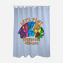 Lets Play Dungeons and Meeples-none polyester shower curtain-T33s4U