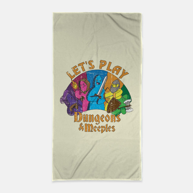 Lets Play Dungeons and Meeples-none beach towel-T33s4U