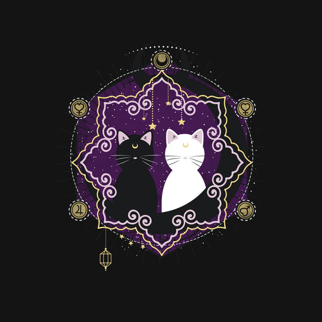 Crescent Moon Cats-youth crew neck sweatshirt-Liewrite