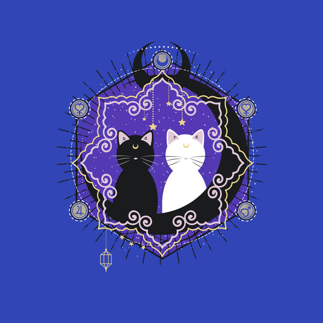 Crescent Moon Cats-none stretched canvas-Liewrite