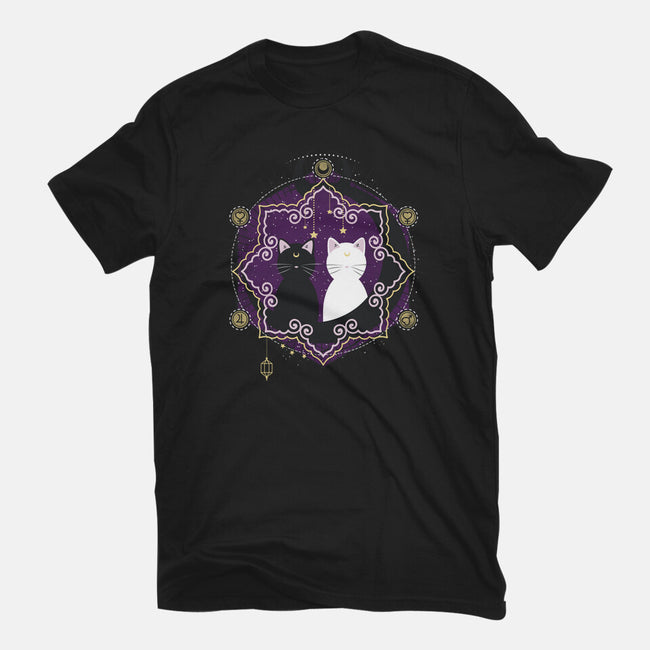 Crescent Moon Cats-unisex crew neck sweatshirt-Liewrite