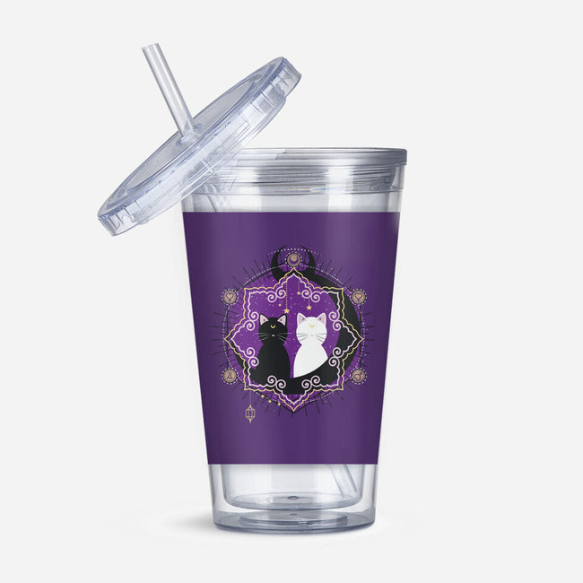 Crescent Moon Cats-none acrylic tumbler drinkware-Liewrite