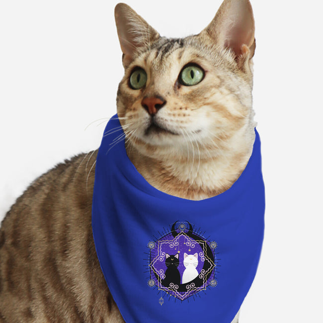 Crescent Moon Cats-cat bandana pet collar-Liewrite