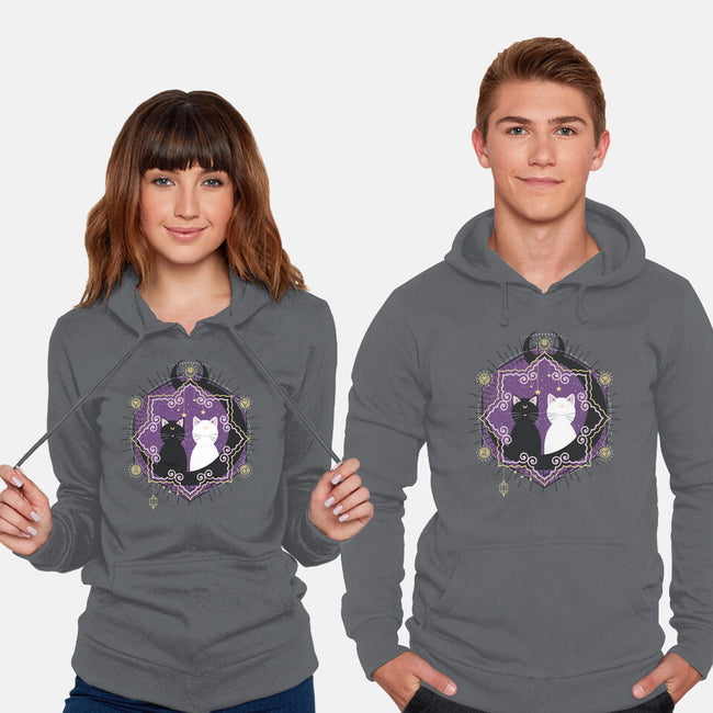 Crescent Moon Cats-unisex pullover sweatshirt-Liewrite