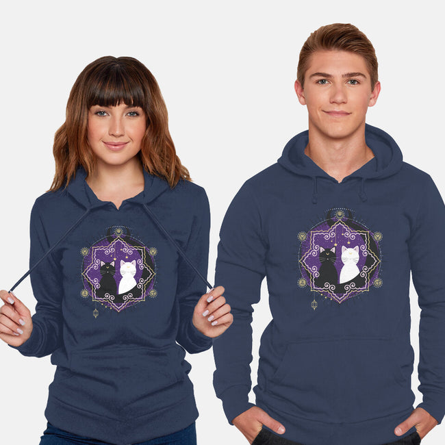 Crescent Moon Cats-unisex pullover sweatshirt-Liewrite