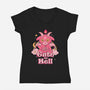 Cute as Hell-womens v-neck tee-Thiago Correa