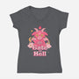 Cute as Hell-womens v-neck tee-Thiago Correa