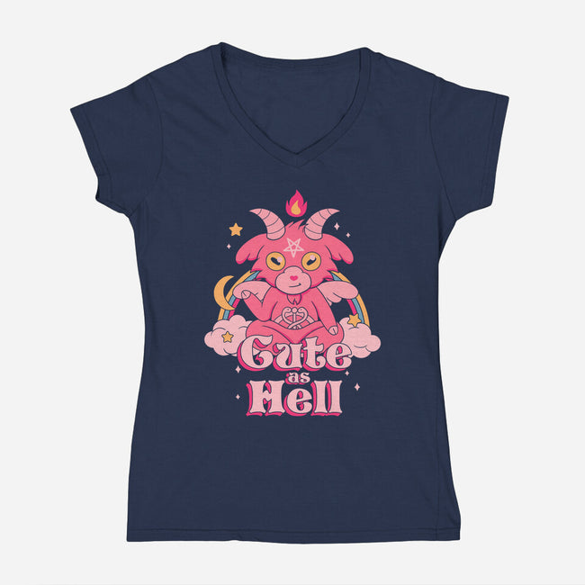 Cute as Hell-womens v-neck tee-Thiago Correa